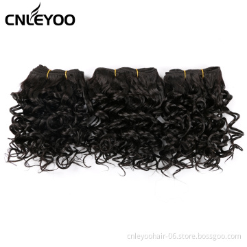 Discount direct sale bulk durable synthetic fiber 8 inch woven curly hair wig